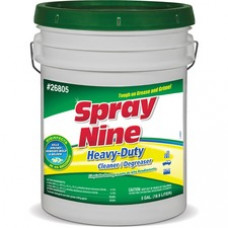 Spray Nine Heavy-Duty Cleaner/Degreaser + Disinfectant - Liquid - 5 gal (640 fl oz) - Mild Scent - 1 Each - Clear