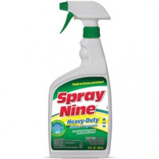 Spray Nine Heavy-Duty Cleaner/Degreaser + Disinfectant - Liquid - 0.17 gal (22 fl oz) - 1 Each - Clear