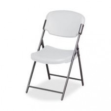 Iceberg Rough 'N Ready Folding Chair - Polyethylene Platinum Seat - Steel Frame - Platinum