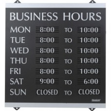 Headline Signs Business Hours Sign - 1 Each - Business Hours Print/Message - 14