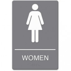 Headline Signs ADA WOMEN Restroom Sign - 1 Each - Women Print/Message - 6