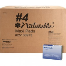 Impact Products Naturelle Maxi Pads - 250 / Carton - Individually Wrapped, Anti-leak