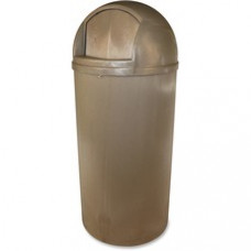 Impact Products 21-gal Bullet In/Outdr Receptacle - 21 gal Capacity - Bullet - Plastic, Structural Foam - Beige
