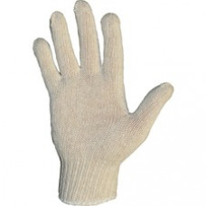 Impact Products String Knit Multipurpose Gloves - Large Size - Natural - Knitted, Reversible, Comfortable, Durable - For General Purpose, Material Handling, Food Processing - 25 / Carton