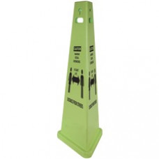 TriVu Social Distancing 3 Sided Safety Cone - 3 / Carton - Caution Maintain Social Distancing, At Least 6 Ft Distance from Others Print/Message - 14.8