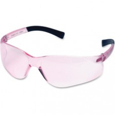 Pink Lens Safety Glasses with Rubber Temple Tips, 821 FIT Style Series - Wraparound Lens, Non-Slip Temple, Soft, Comfortable, Frameless, Anti-fog - Small Size - Ultraviolet, Impact, Fog Protection - 144 / Carton