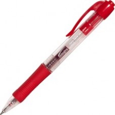 Integra Retractable 0.5mm Gel Pens - Fine Pen Point - 0.5 mm Pen Point Size - Red - Red Barrel - 12 / Dozen