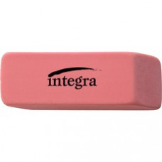 Integra Pink Pencil Eraser - Lead Pencil Eraser - Soft, Pliable, Latex-free - 0.8" Height x 2" Width x 0.4" Depth - 1/Each - Pink