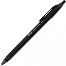 Integra Triangular Barrel Retractable Ballpnt Pens - Medium Pen Point - Black - Black Plastic Barrel - 12 / Dozen