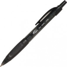 Integra 82952 Retractable Ballpoint Pens - Fine Pen Point - Black - Black, Transparent Barrel - 12 / Dozen