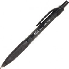 Integra Easy Click Retractable Ballpoint Pen - Medium Pen Point - Black - Black Barrel - 12 / Dozen