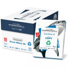 Hammermill Paper for Copy 8.5x11 3-Hole Punched Laser, Inkjet Recycled Paper - White - Recycled - 30% Recycled Content