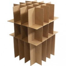 International Paper Dish Pack Box Partition Set - Brown