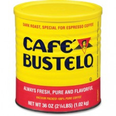 Café Bustelo Espresso Ground Coffee - Regular - Espresso - Dark - 36 oz Per Can - 1 Each