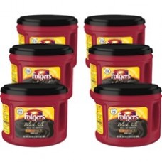 Folgers® Ground Black Silk Coffee - Dark - 24.2 oz Per Canister - 6 / Carton