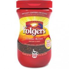 Folgers Classic Roast Instant Coffee Crystals Instant - Regular, Regular - Mountain Grown - Classic - 8 oz - 1 Each