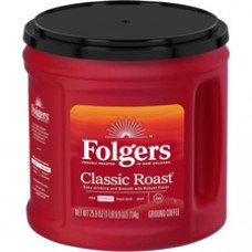 Folgers® Classic Roast Ground Coffee - Medium - 25.9 oz - 6 / Carton