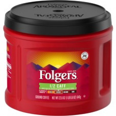 Folgers® 1/2 Caff Coffee - Medium - 22.6 oz - 1 Each