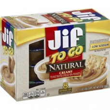 Jif Natural Peanut Butter Spread - Peanut Butter - 12 oz - 8 / Pack