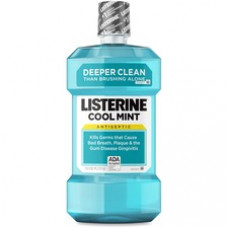 LISTERINE® Cool Mint Antiseptic Mouthwash for Bad Breath - 1.5 L - Blue - For Plaque, Bad Breath, Gingivitis - Mint - 1.59 quart - 1 Each