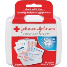 Johnson & Johnson 12-piece Mini First Aid Kit - 12 x Piece(s) - 4