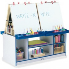 Rainbow Accents 4 Station Art Center - Freckled Gray, Blue Stand - Floor Standing - Assembly Required - 1 Each