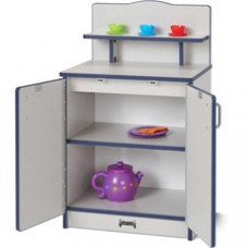 Rainbow Accents - Culinary Creations Kitchen Cupboard - Navy - 1 Each - Navy, Gray, Chrome - Wood