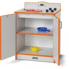 Rainbow Accents - Culinary Creations Kitchen Stove - Orange - 1 Each - Orange, Gray, Chrome - Wood