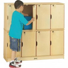 Jonti-Craft Double Stack 8-Section Student Lockers - 48.5