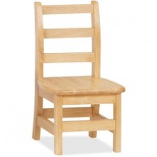 Jonti-Craft KYDZ Ladderback Chair - Solid Hardwood Maple Seat - Solid Hardwood Maple Back - Four-legged Base - Plastic - 13