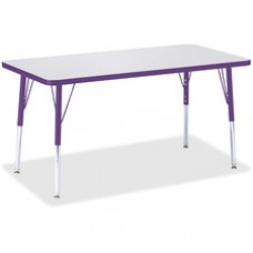 Berries Adult Height Color Edge Rectangle Table - Rectangle Top - Four Leg Base - 4 Legs - 48