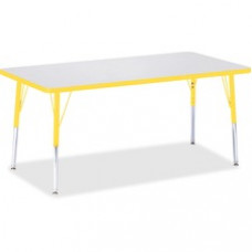 Berries Adult Height Color Edge Rectangle Table - Rectangle Top - Four Leg Base - 4 Legs - 60