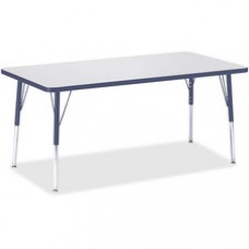 Berries Adult Height Color Edge Rectangle Table - Rectangle Top - Four Leg Base - 4 Legs - 60