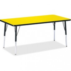 Berries Adult Height Color Top Rectangle Table - Rectangle Top - Four Leg Base - 4 Legs - 60