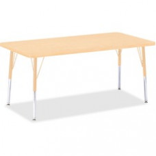 Berries Adult Height Maple Top/Edge Rectangle Table - Rectangle Top - Four Leg Base - 4 Legs - 60