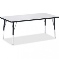 Berries Elementary Height Color Edge Rectangle Table - Rectangle Top - Four Leg Base - 4 Legs - 60