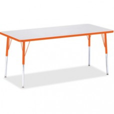 Berries Adult Height Color Edge Rectangle Table - Rectangle Top - Four Leg Base - 4 Legs - 72