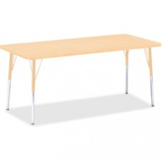 Berries Adult Height Maple Top/Edge Rectangle Table - Rectangle Top - Four Leg Base - 4 Legs - 72