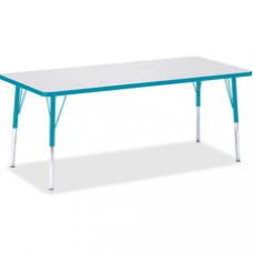 Berries Elementary Height Color Edge Rectangle Table - Rectangle Top - Four Leg Base - 4 Legs - 72