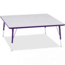 Berries Elementary Height Color Edge Square Table - Square Top - Four Leg Base - 4 Legs - 48