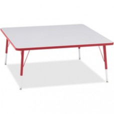 Berries Elementary Height Color Edge Square Table - Square Top - Four Leg Base - 4 Legs - 48