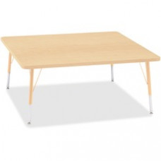 Berries Elementary Height Maple Top/Edge Square Table - Square Top - Four Leg Base - 4 Legs - 48