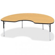 Berries Elementary Height Color Top Kidney Table - Kidney-shaped Top - Four Leg Base - 4 Legs - 72