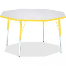 Berries Adult Height Color Edge Octagon Table - Octagonal Top - Four Leg Base - 4 Legs - 1.13