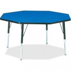 Berries Elementary Height Color Edge Octagon Table - Octagonal Top - Four Leg Base - 4 Legs - 1.13