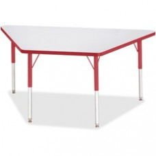 Berries Adult Height Gray Laminate Trapezoid Table - Trapezoid Top - Four Leg Base - 4 Legs - 60