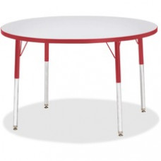 Berries Adult Gray Laminate Round Table - Round Top - Four Leg Base - 4 Legs - 1.13