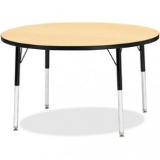 Berries Elementary Height Classic Round Color Top Table - Round Top - Four Leg Base - 4 Legs - 1.13