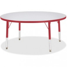 Berries Elementary Height Gray Top Color Edge Round Table - Round Top - Four Leg Base - 4 Legs - 1.13