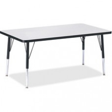 Berries Elementary Height Color Edge Rectangle Table - Rectangle Top - Four Leg Base - 4 Legs - 48